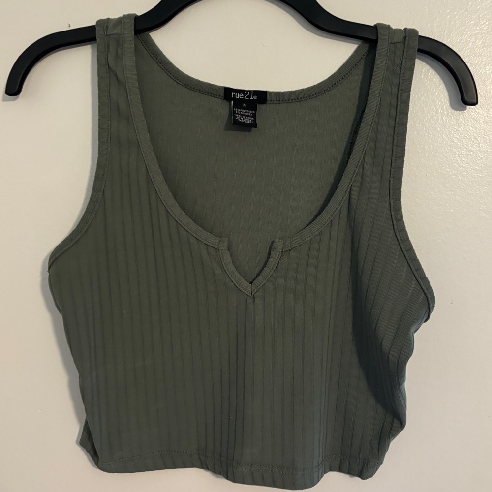 Rue21 Cropped Green TankTop